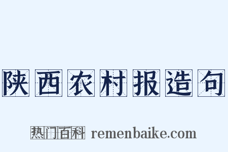 陕西农村报造句是什么意思的图片